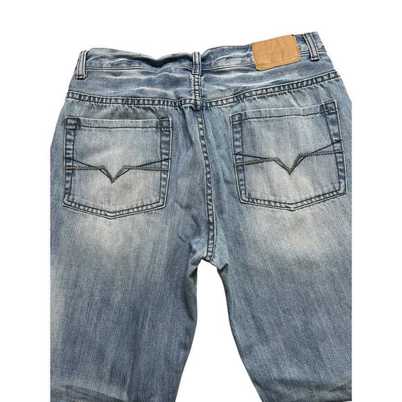 Vintage Y2K GUESS Baggy Distressed Light Wash Men’s Jeans - Streetwear - size 34 - Picture 4 of 9